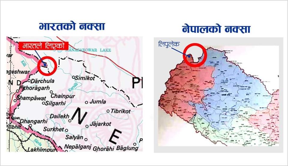 भारतद्वारा नेपाली रास्ट्रियतामाथि धावा : नेपाली भुमी लिपुलेक र कालापानी भरातको नक्शामा