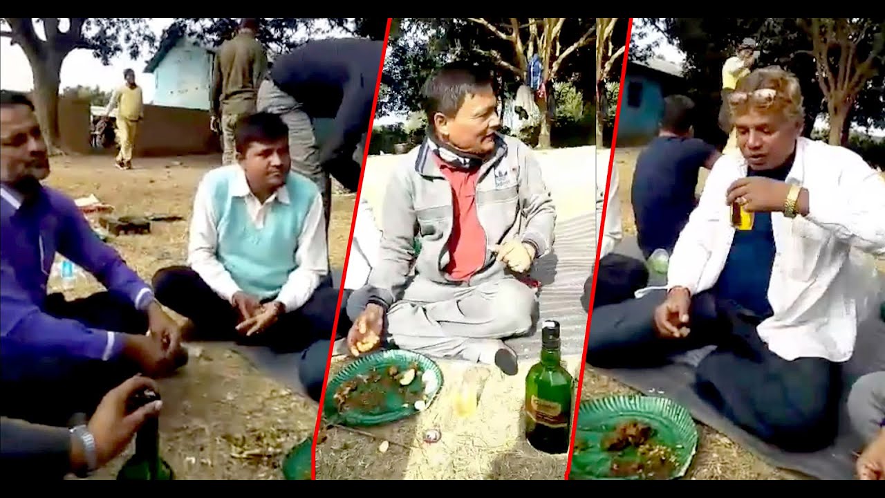 विद्यालय हाताभित्र शिक्षक र नेताहरुको खुल्लमखुल्ला मासु र रक्सीको भोज (हेर्नुस भिडियोमा )