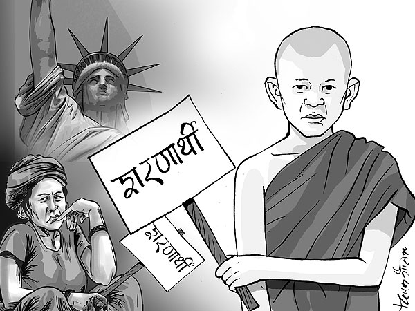 तिब्बती शरणार्थीलाई यात्रा अनुमतिपत्र बनाइदिन अमेरिकी दूतावासको दबाब