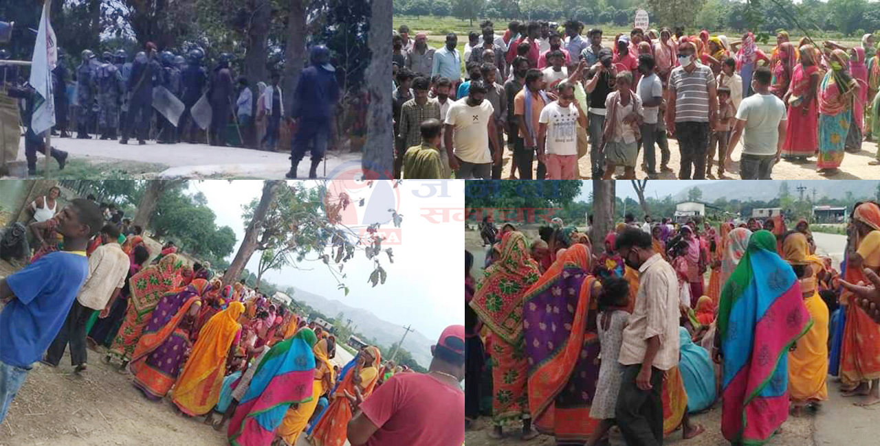राहत वितरण सूचीमा वास्तविक पिडित नदेखिएपछि स्थानीय बासिन्दाको बिरोध, प्रहरी हस्तक्षेप पछि मिर्चैया तनाबग्रस्त, प्रहरी प्रमुखसहित आठ जना घाइते
