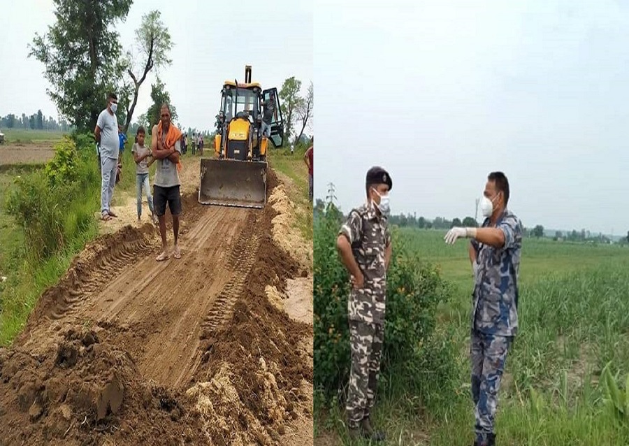 नेपाली भुमि उपभोग गर्न नदिने भारतीय एसएसबीको दादागिरी तोड्न सशस्त्र प्रहरी सफल, आफ्नो जमिनमा नेपालीले खेती थाले