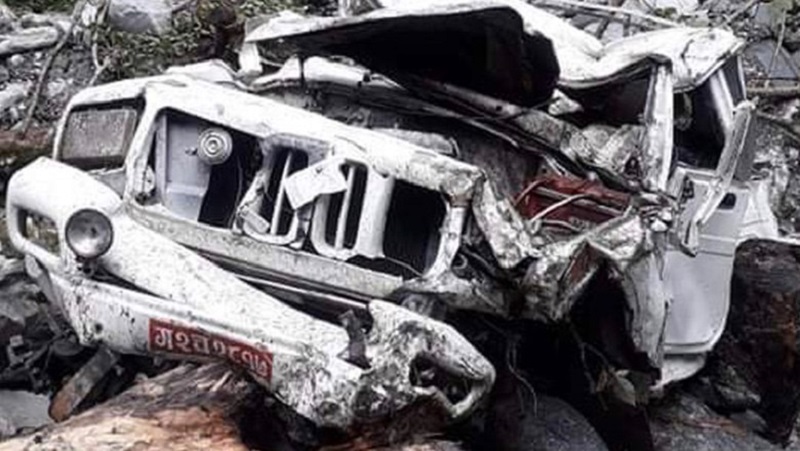 घान्द्रुकमा बोलेरो जीप दुर्घटनाग्रस्त, जीप चालकको घटनास्थलमै मृत्यु