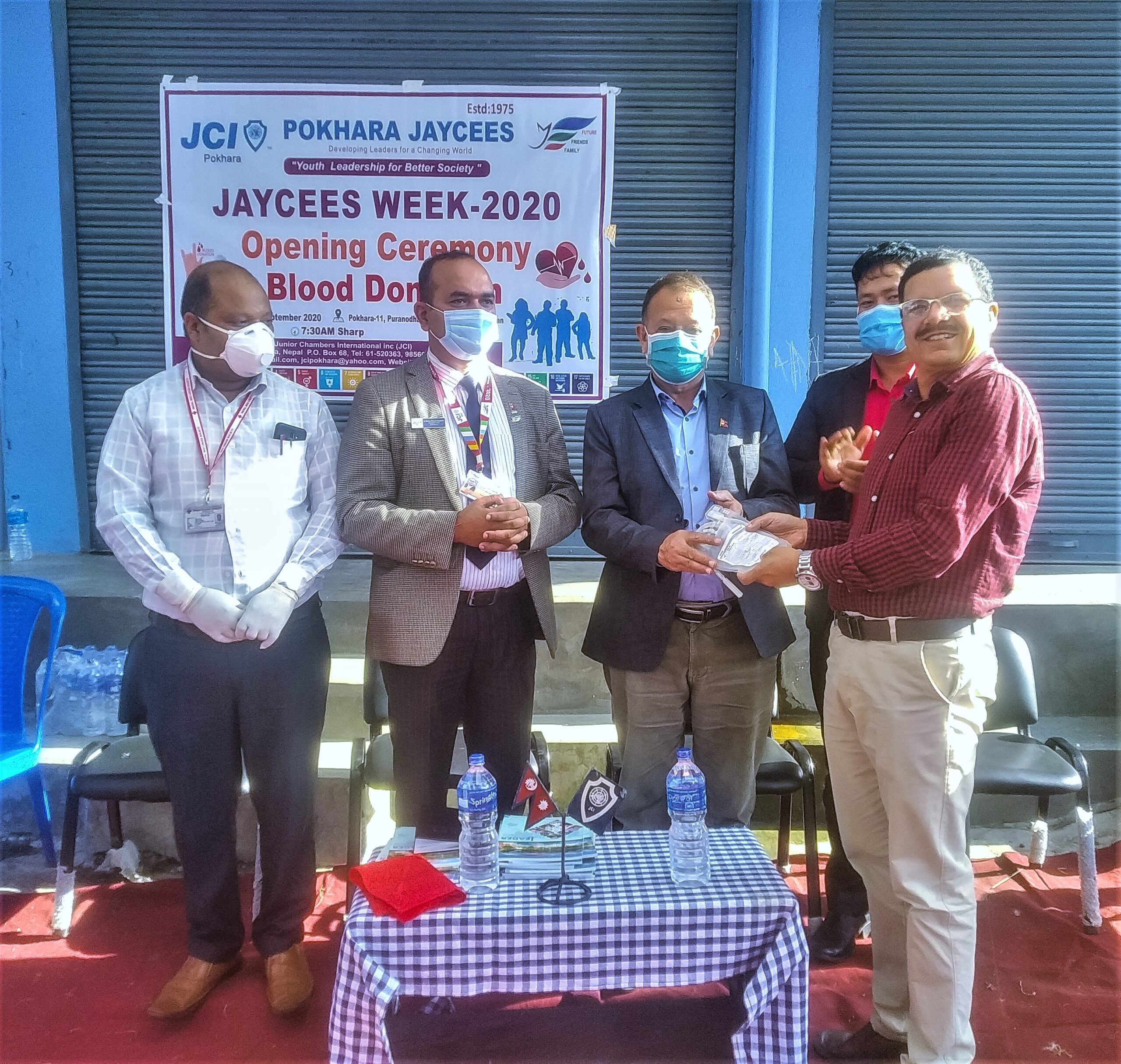 पोखरा जेसिजको आयोजनामा भएको रक्तदानमा ४५ युनिट रगत संकलन