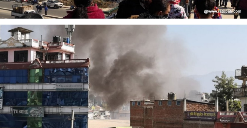 ललितपुरको बालकुमारी पुल नजिकै रहेको फोहोरमैला संकलन गर्ने ठाउँमा आगलागी
