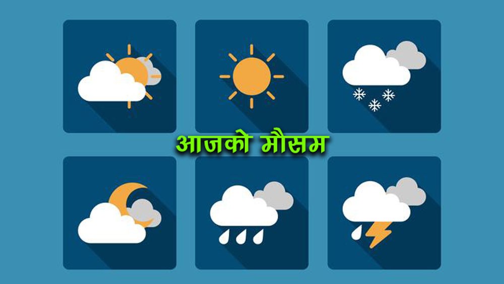 आजको मौसम : केही स्था’नमा मे’घ ग’र्जन र चट्या’ङ्सहित व’र्षाको सम्भावना
