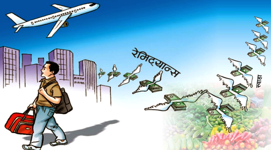 विदेश जाने बढे पनि साउनमा घ’ट्यो रेमि’ट्यान्स