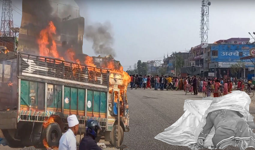 ट्रकको ठक्करबाट कैलालीमा एक महिलाको निधन : पूर्वपश्चिम राजमार्ग अवरुद्ध