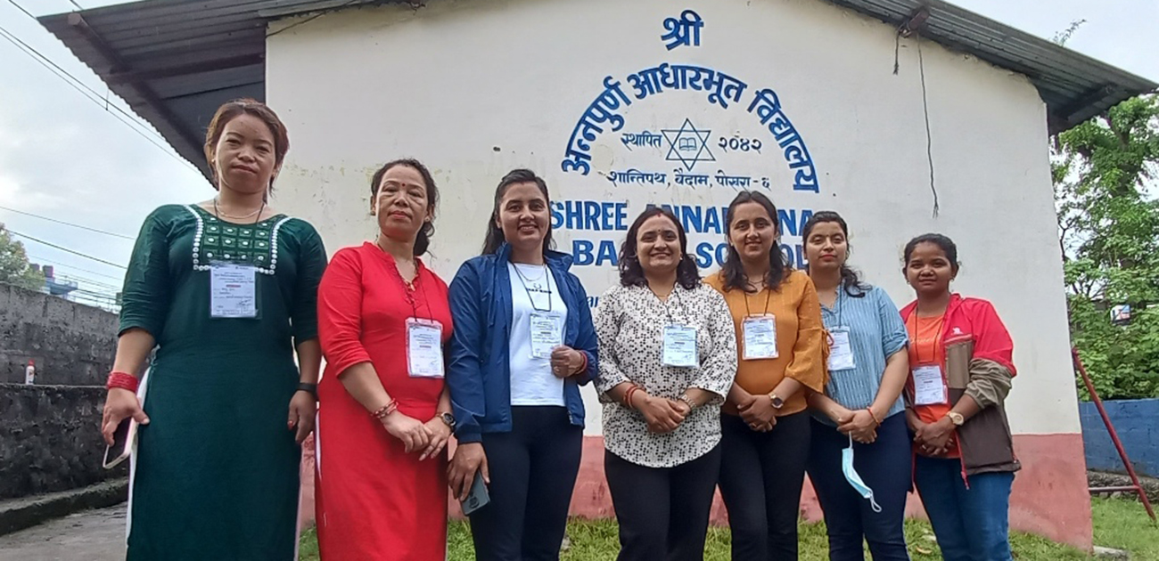 महिलाहरुद्वारा संचालित कास्कीको एक मात्र  अन्नपूर्ण आधारभूत विद्यालय मतदान केन्द्र