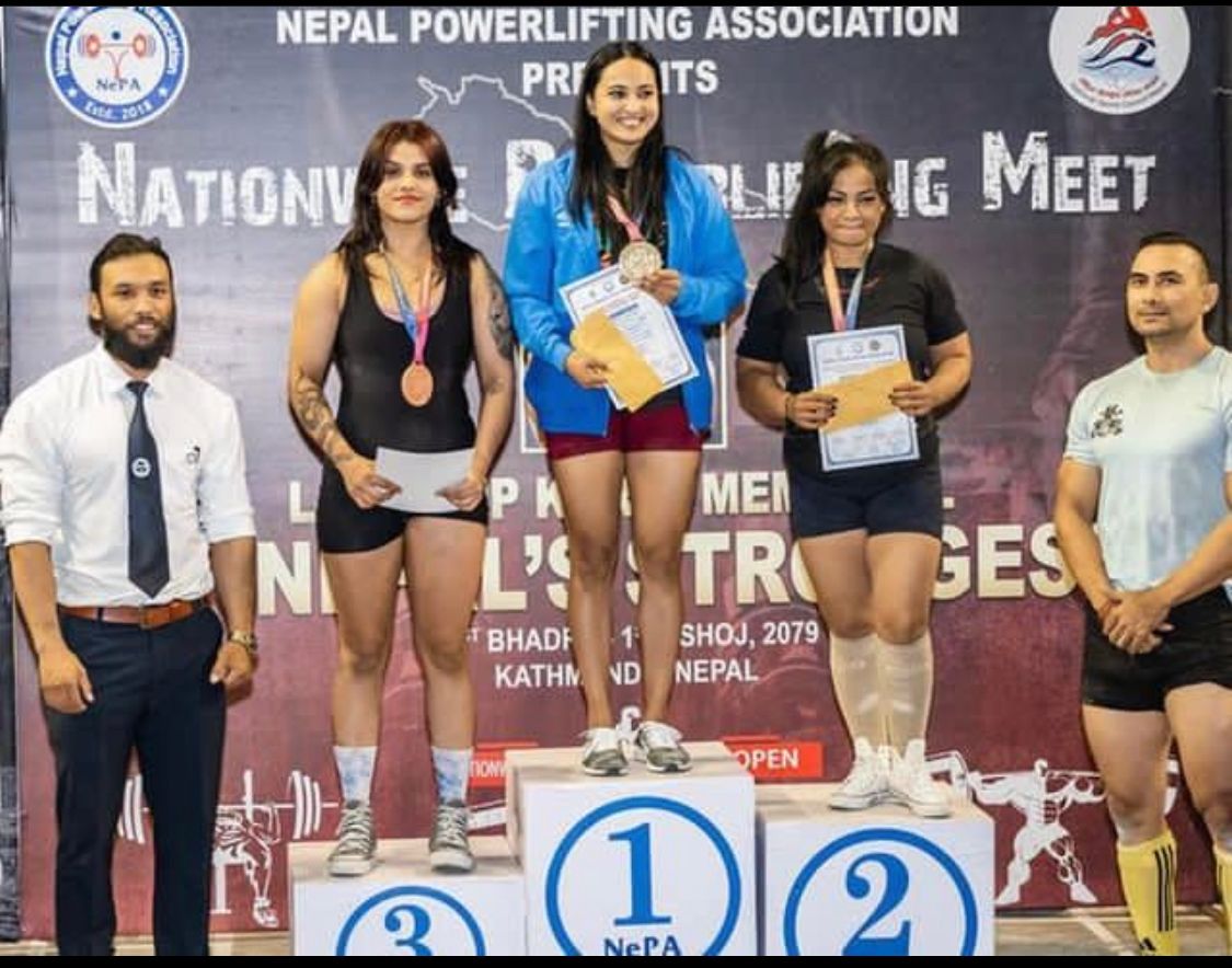 पोखराकी ज्योति थापा दोस्रो पटक रुप स्मृति राष्ट्रिय पावरलिफ्टिङ च्याम्पियन