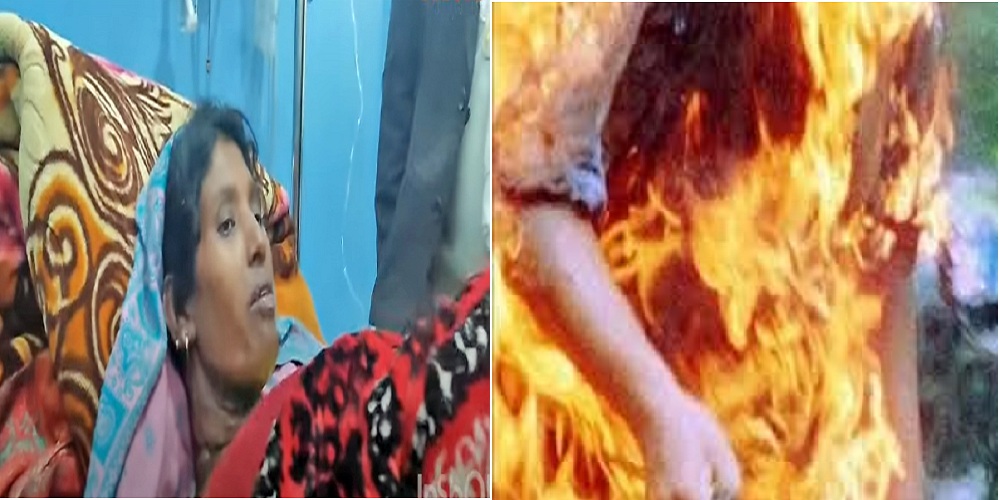 गंगालाई आफ्नै श्रीमानले पेट्रोल छरेर आगो लगाईदिंदा दुई बर्षे छोराको मृत्यु, उनि घाइते