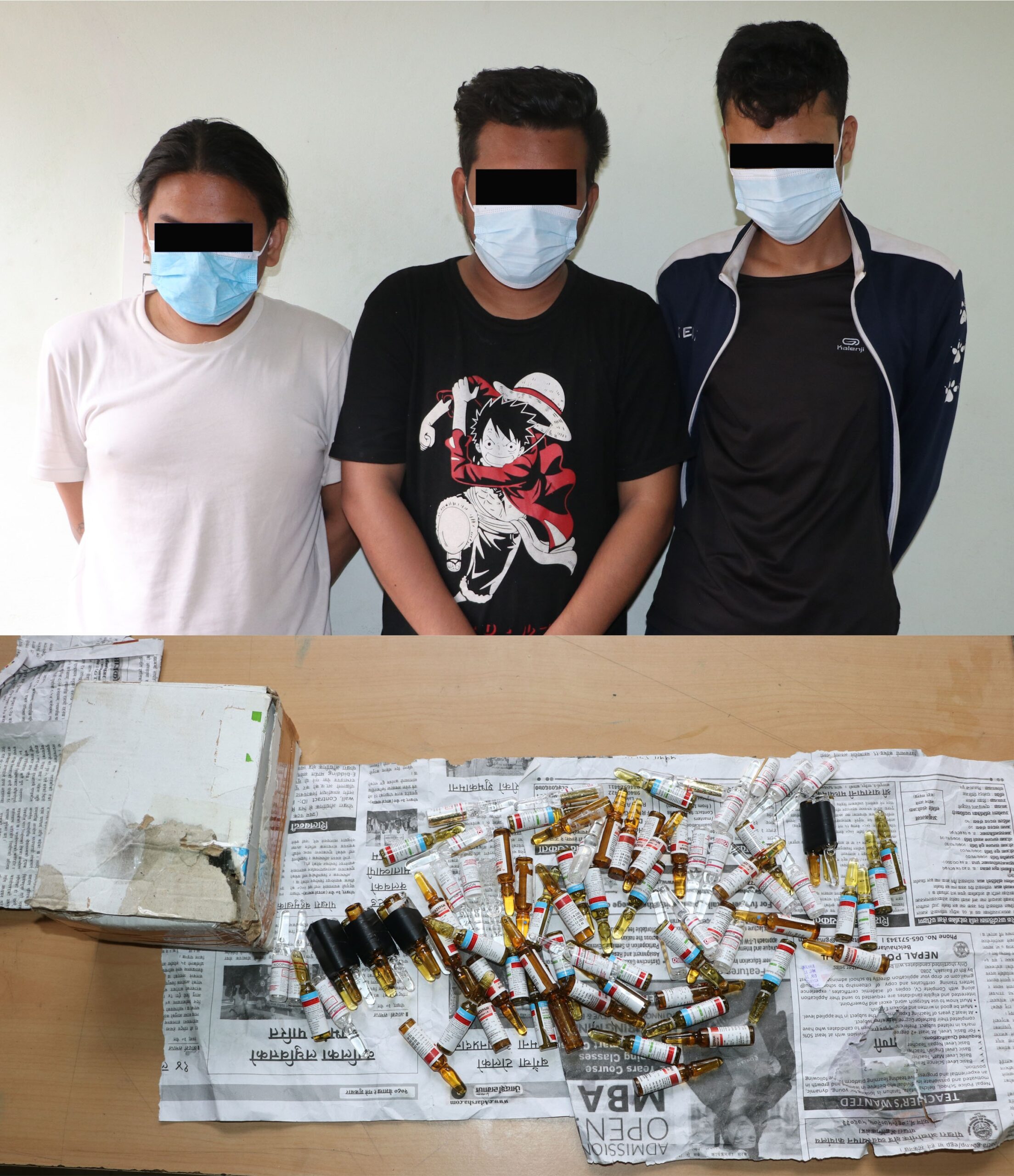 अबैध लागू औषध सहित पोखराको बुद्धचोकबाट पक्राउ परेका युवाहरु 