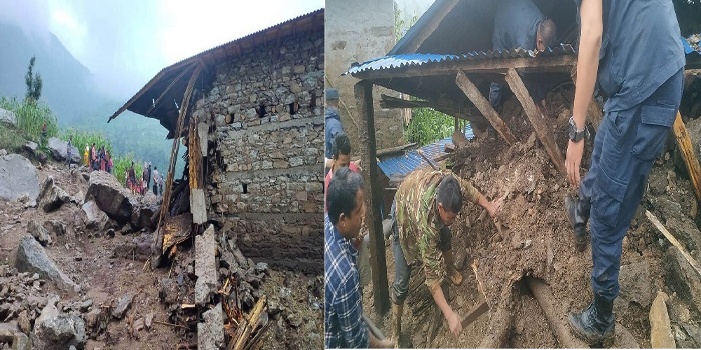 ओखलढुङ्गा पहिरोमा ज्यान गुमाउनेको सङ्ख्या चार पुग्यो, गुरुङका बेपत्ता छोराछोरी पनि भेटिए मृत