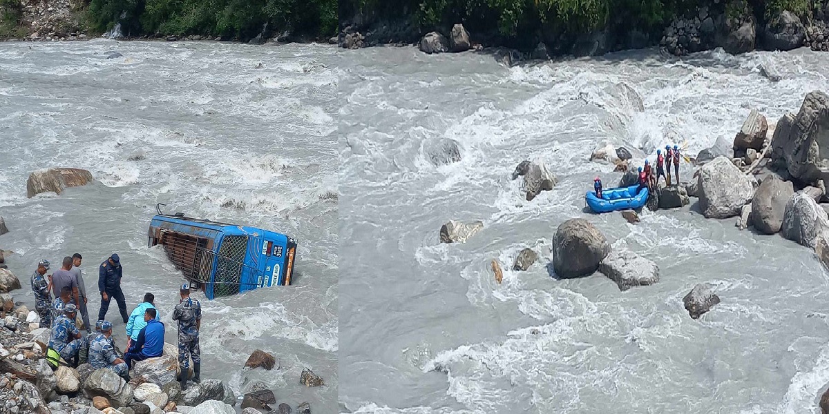 लमजुङको मर्स्याङ्दी नदीमा बसचालक मृत भेटिए