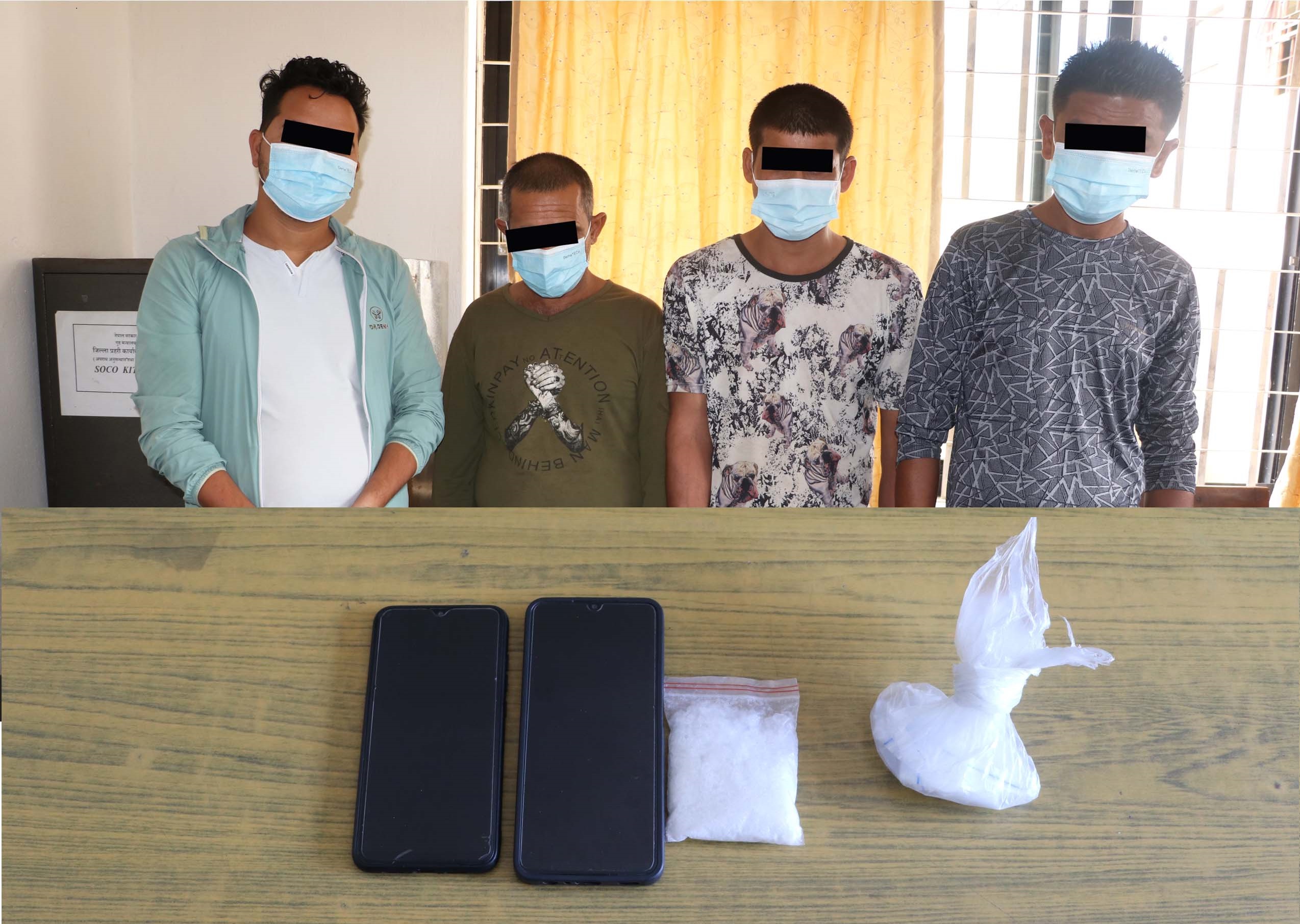 अबैध लागू औषध एमफेटामाईनसहित पोखराबाट बसचालकसहित चार जना यातायात मजदुर पक्राउ