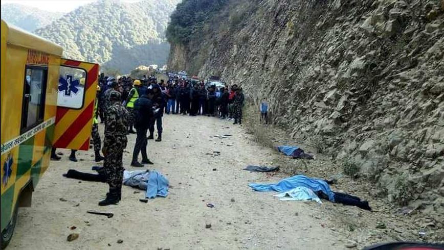 काठमाण्डौको चन्द्रागिरिमा भएको जिप दुर्घटना