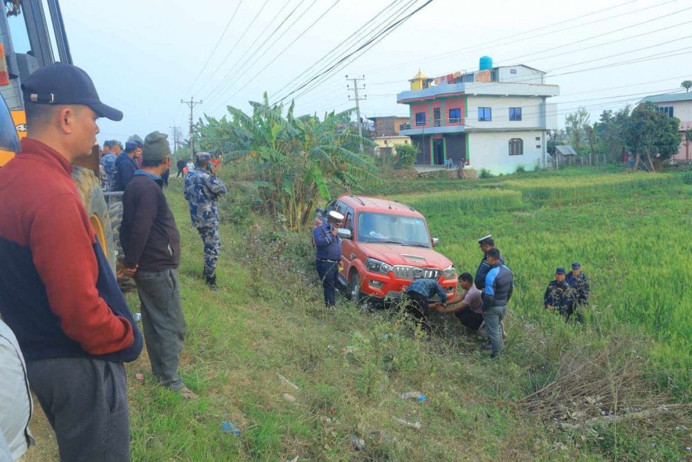 दाङमा जिप दुर्घटना