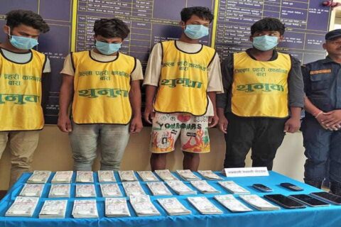 नक्कली नेपाली नोट छाप्ने गिरोहका चार जना  बाराबाट पक्राउ