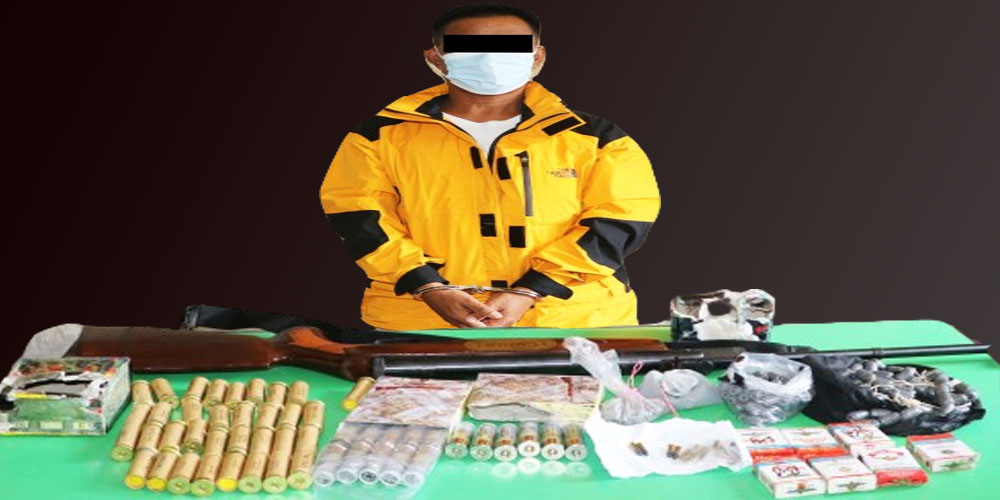 अत्याधुनिक एयर गन र ठुलो मात्रामा गोलीसहित पोखराबाट पक्राउ परेका जितबहादुर गुरुङ