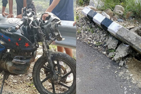दुर्घटनाग्रस्त भेटियो चोरीको मोटरसाइकल : चोरी गर्ने घाइते अवस्थामा पक्राउ परे