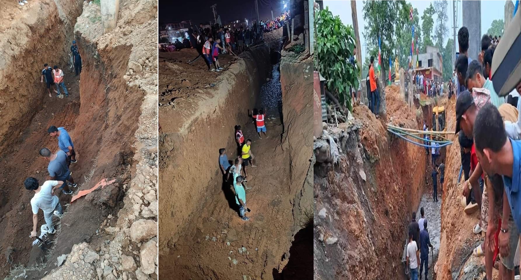 कावासोतीमा नालीमा पुरिएका दुई मजदुरको खोजी गरिंदै