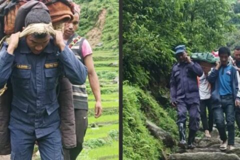 जाजरकोटमा भूकम्प पीडित बसेको अस्थायी टहरामा पहिरो खस्दा चार जना घाइते
