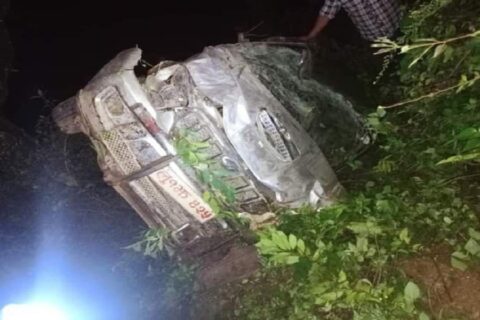 अर्घाखांचीमा गुल्मी दरबार गाउँपालिकाको स्कार्पियो गाडी दुर्घटनाग्रस्त : दुई जना वडाध्यक्षसहित तीन जना घाइते
