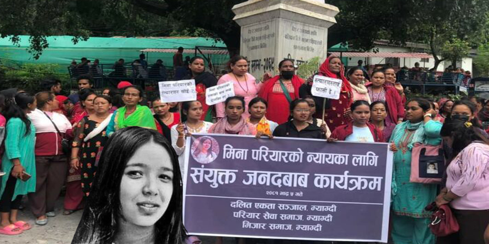 निना परियारको हत्याका बिरुद्ध आन्दोलित गाउँले