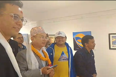 पोखरामा मनसुन-४ कला प्रदर्शनी शुरु
