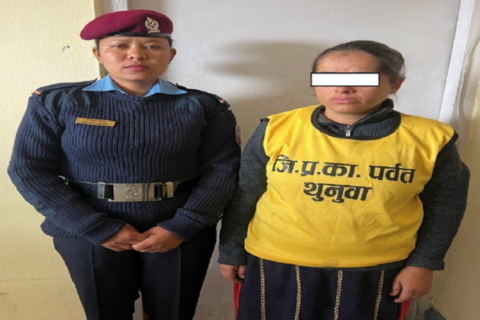 पोखराबाट पक्राउ परेकी जिसी पर्वत कारागार चलान