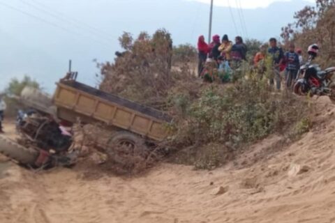 चालक नभएका बेला आफैं ट्याक्टर चलाउदा लमजुङमा दुर्घटना : एक युवाको घटनास्थलमै मृत्यु