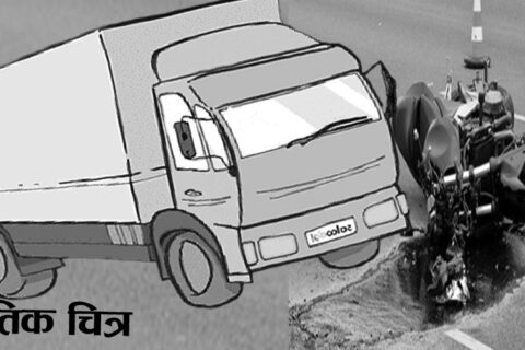 ट्रकलाई ओभरटेक गर्न खोज्दा स्याङ्जामा मोटरसाइकल दुर्घटना : एक युवाको मृत्यु