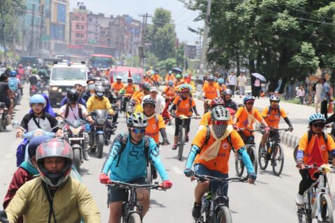पोखरामा गण्डकी शत कुण्डीय कोटिहोम जारी : बिहिबार साइकल र्यालीको तयारी
