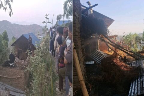 घरगोठमा आगलागी हुँदा गुल्मीमा संगै खेलेकी दिदि भागेर बाचिन्, भाई मृत भेटिए