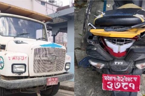 विराटनगरमा ट्रकले स्कुटरलाई ठक्कर दियो : बुबाको मृत्यु, छोरा घाइते
