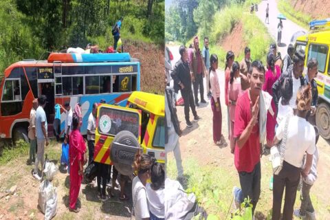 काभ्रेमा बस दुर्घटना : २३ जना घाइते (नामावलीसहित)