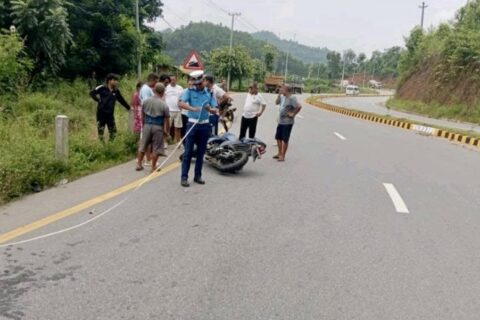 तनहुँमा ट्रिपरले मोटरसाइकललाई ठक्कर दियो : मोटरसाइकल चालकको निधन