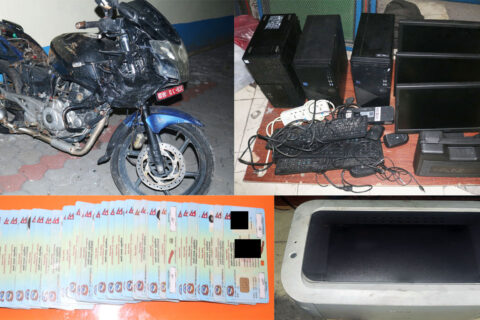 पोखराका विभिन्न सरकारी कार्यालयबाट लुटिएका कम्प्युटर र मोटरसाइकलसहित दुई जना पक्राउ
