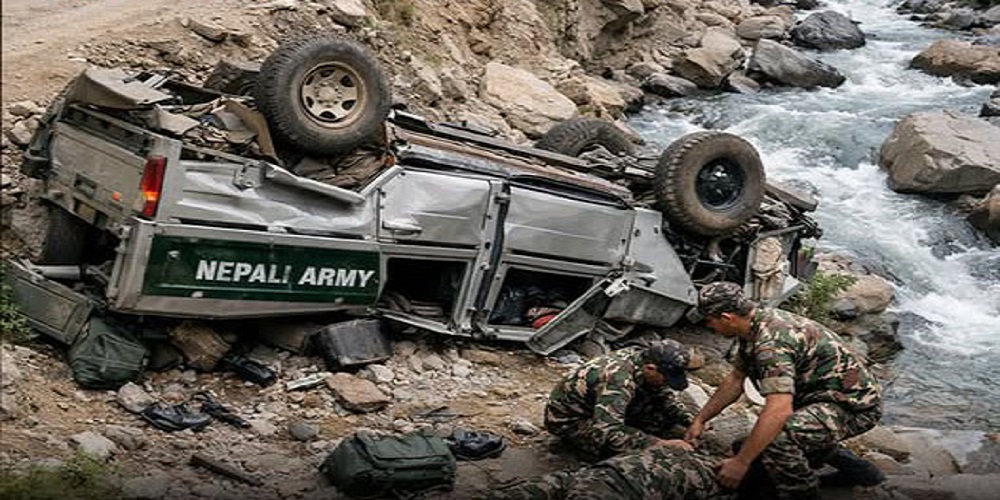 नेपाली सैनिक चढेको जिप दुर्घटना सांकेतिक चित्र