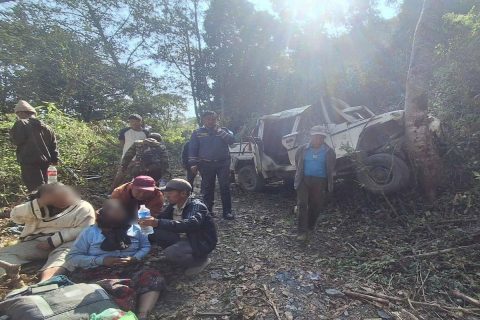 लमजुङमा जिप सडकबाट खस्यो : एक जनाको मृत्यु सात जना घाइते
