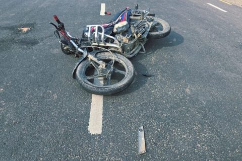 काभ्रेमा बसले मोटरसाइकलले ठक्कर दियो : मोटरसाइकल चालकको मृत्यु