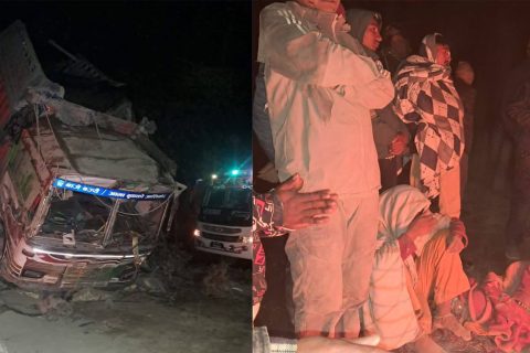 बैतडीमा गएराती ट्रक दुर्घटना : चालकसहित चार जना घाइते