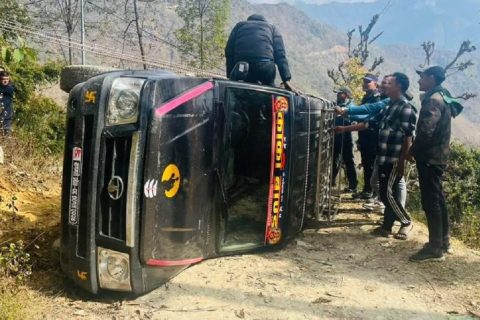रामेछापमा सुमो दुर्घटना : चालकसहित कुल ६ जना घाइते
