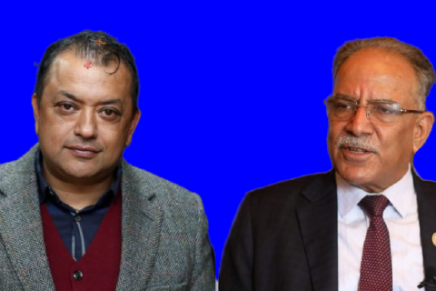 नेपाली कांग्रेसका सभापति थापाले नेकपा अध्यक्ष  प्रचण्ड भेटे