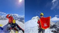 सशस्त्र असई निम दिकि शेर्पाले नववर्ष २०८३ को पहिलो दिनमा गरिन्, लोबुचे हिमालको सफल आरोहण