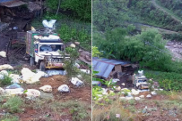 रुकुममा गएराती बोलेरो गाडी बाटोबाट ५० मिटर तल खस्यो ,  चालक घाइते