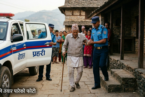 पाल्पामा ९२ वर्षीय वृद्ध जेल चलान !