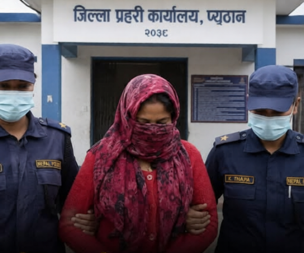पक्षघात भएकी सौतेनी सासुको हत्या गरेको आरोपमा झन्डै साढे तीन वर्षपछि प्युठानमा कान्छी बुहारी पक्राउ