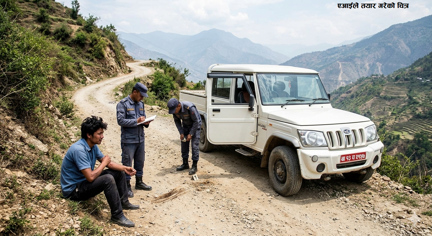 घर पुर्याइदिनुपर्ने ११ लाख रुपियाँ हत्याउन रुकुम पश्चिममा नक्कली लुटपाट : जिप चालक पक्राउ, अन्य फरार