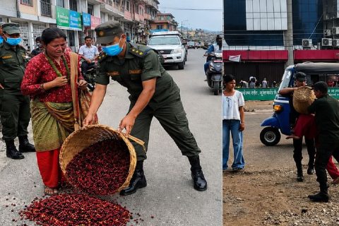 डाले डोकोमा काफल बेचेर बालबच्चा पाल्ने महिलामाथि दु’र्व्यव’हार : नगर प्रहरीमाथि का’र’बाही प्रक्रिया शुरु