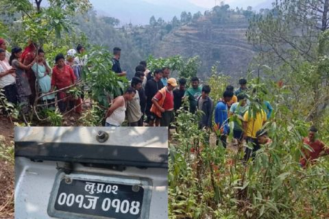 प्युठानमा मारुती भ्यान दुर्घटना हुँदा दुई जनाको घटनास्थलमै मृत्यु